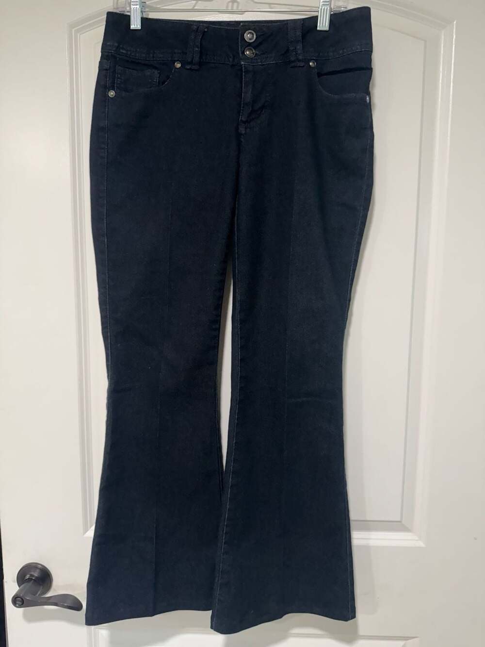 Y2K Dark Navy Bootcut Flare Pants Stretch Denim 2000s Women’s 6R